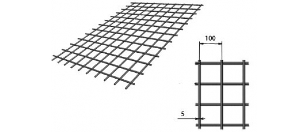 Сетка сварная (дорожная) 100х100х5мм 1,5х2м купить с доставкой в Шатуре