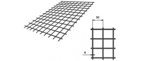 Сетка сварная (дорожная) 50х50х4мм 1х2м купить с доставкой в Шатуре